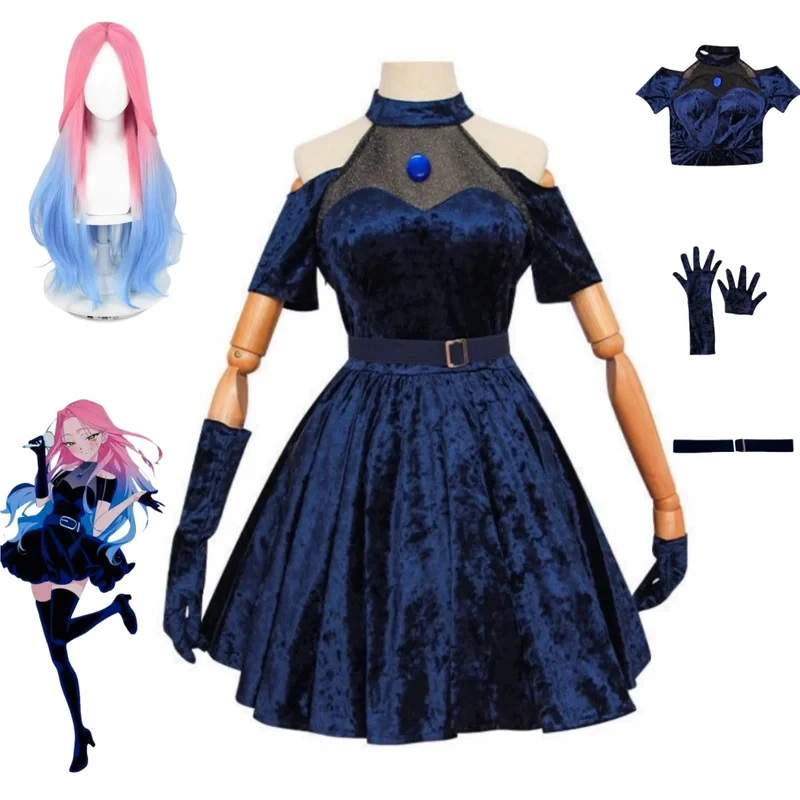 2026 Mizi Cosplay Costume Anim - огляд і ціна Anime Cosplay Blue Hair