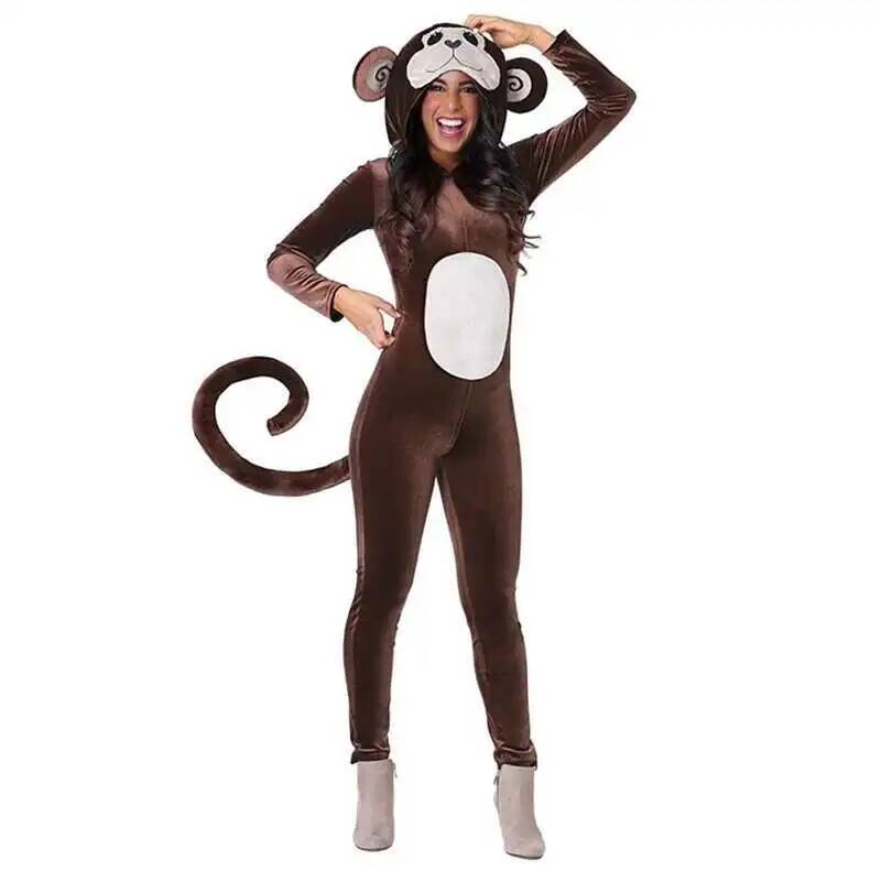New Brown Monkey Onesie Pajama - огляд і ціна Anime Cosplay Jumpsuit