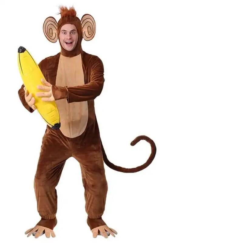 New Brown Monkey Onesie Pajama - огляд і ціна Anime Cosplay Jumpsuit